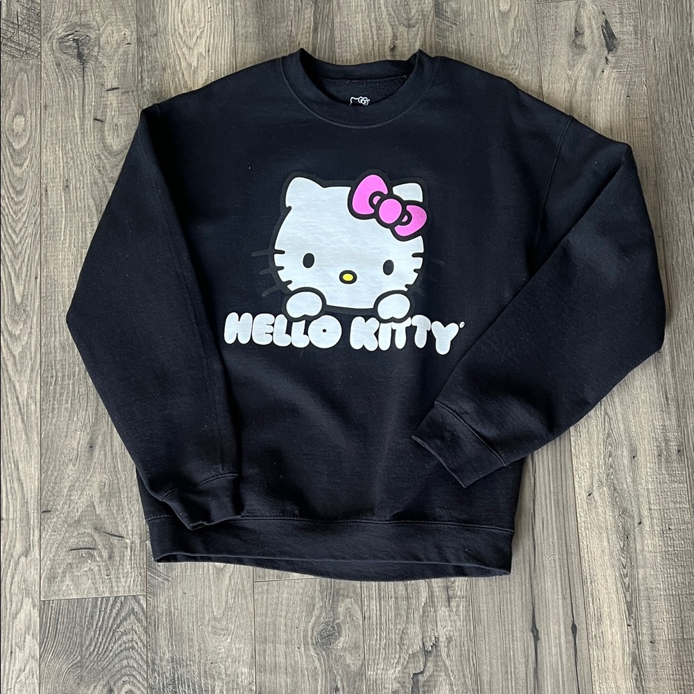 Hello Kitty Black and White Logo Sweatshirt